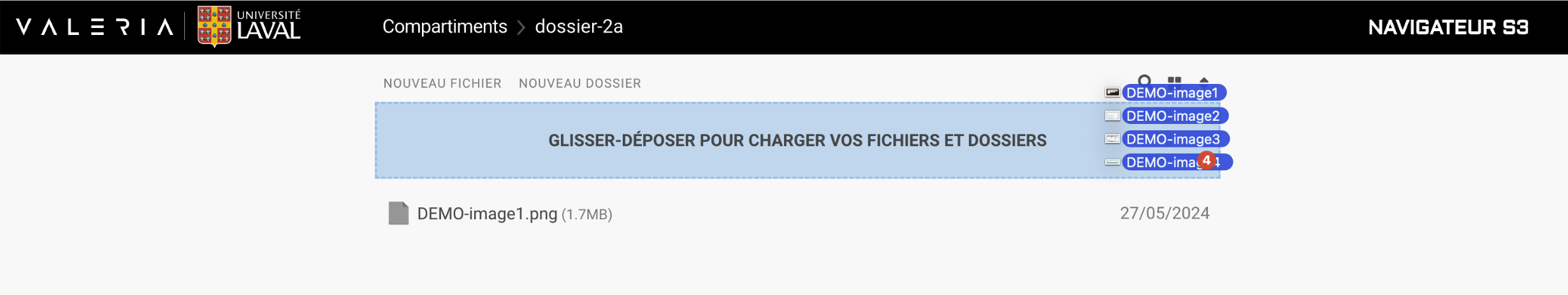 Zone glisser-dépôser