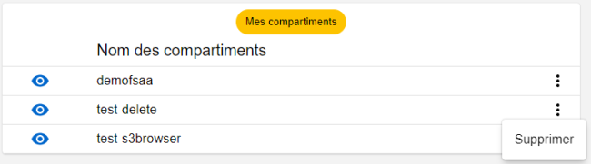 Supprimer compartiment
