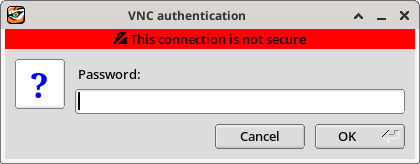 Connection VNC - Étape 2